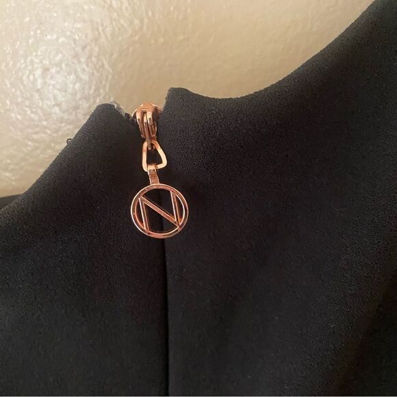 Nookie Lust Gown black one shoulder maxi dress front twist bodycon Revolve L - Picture 11 of 15